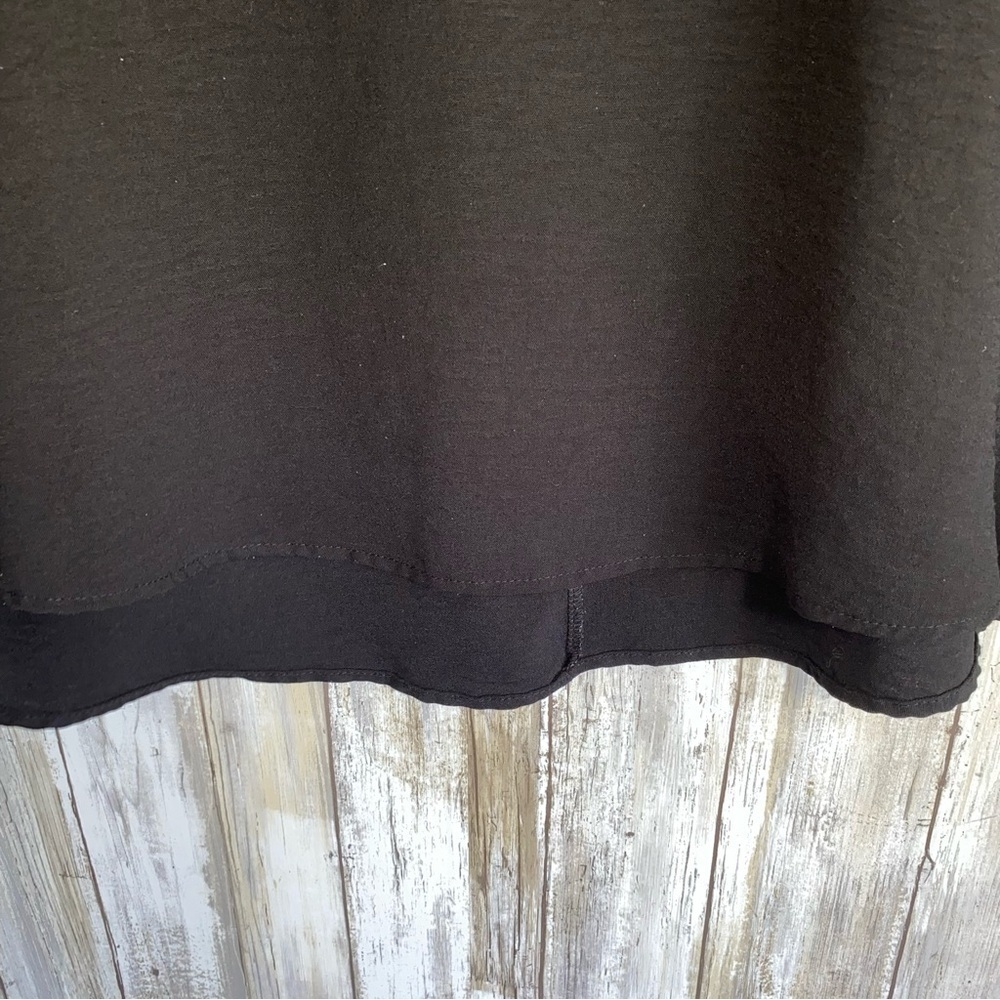 Entro Black Solid V Neck Blouse - image 5